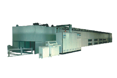 Continuous vacuum glass edge sealing furnace